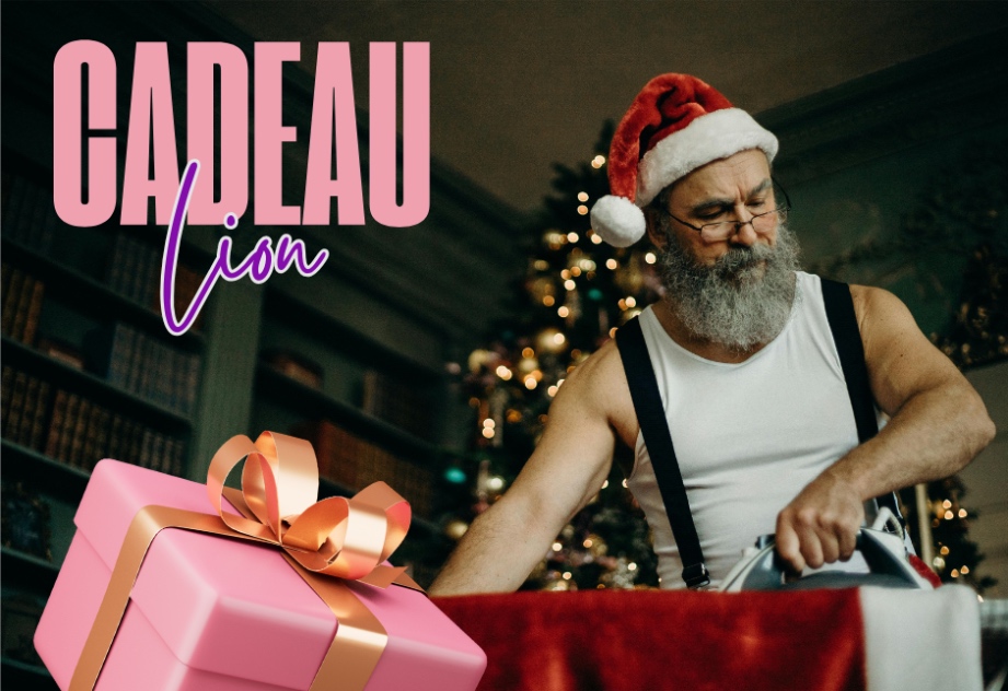 cadeau de noel pour un lion